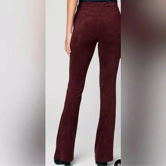 BLANK NYC NWT FAUX SUEDE MINI FLARE PANTS IN EGGPLANT SIZE 28 - Picture 3 of 6